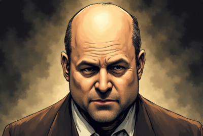 Comic-style AI illustration of Jason Alexander