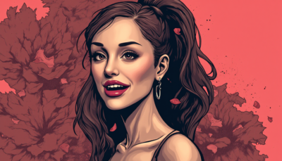 Comic-style AI illustration of Ariana Grande