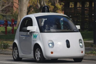 Waymo self-driving vehicle with LIDAR sensor — Grendelkhan / CC BY-SA 4.0, via Wikimedia Commons