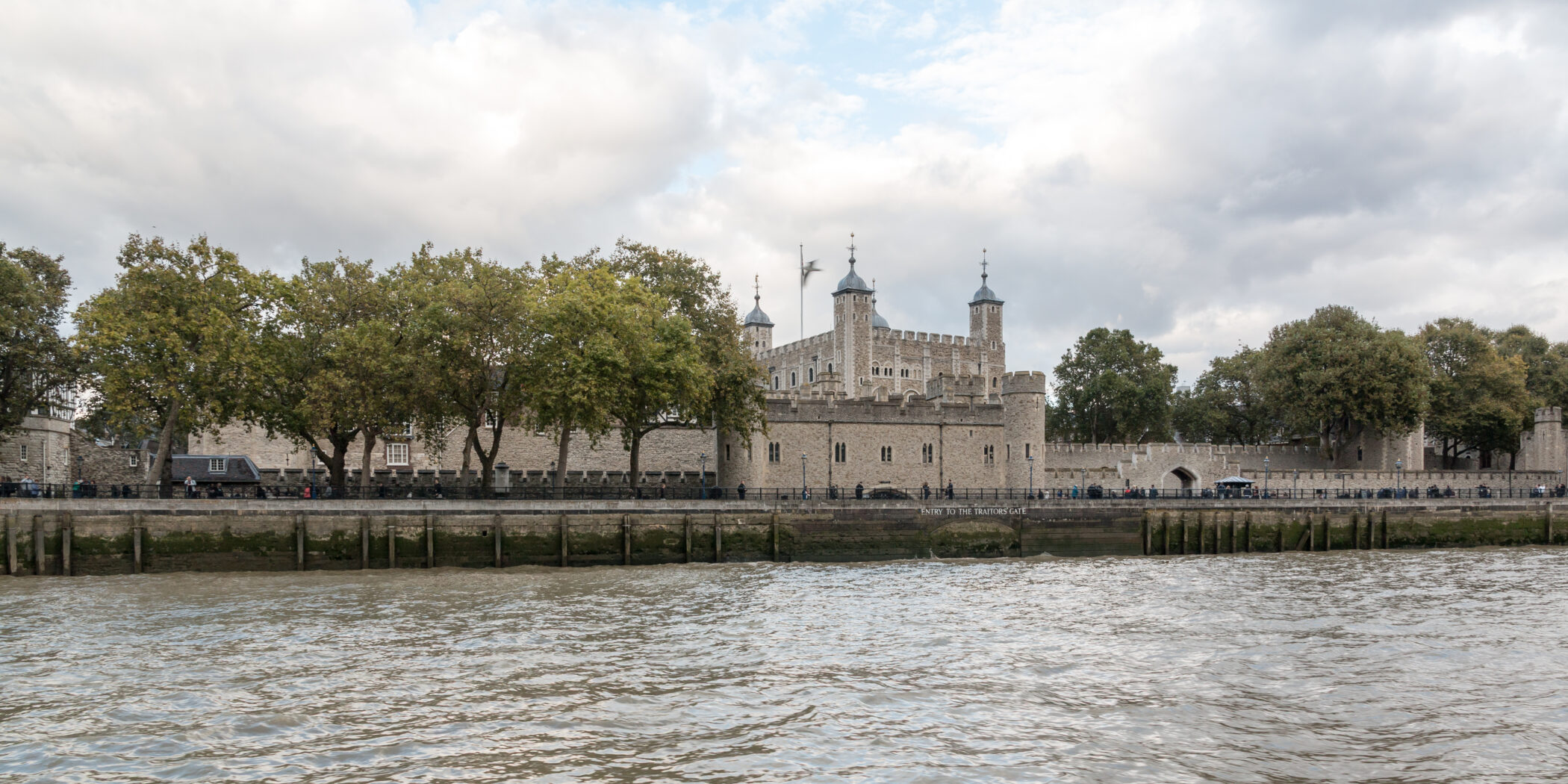 Tower of London seen from the River Thames, the fortress where Anne Boleyn was executed in 1536
