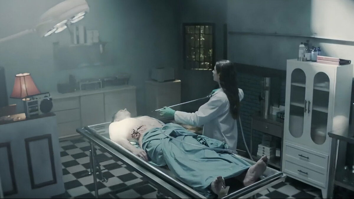 Willa Holland as Rebecca Owens in The Mortuary Assistant, 2026