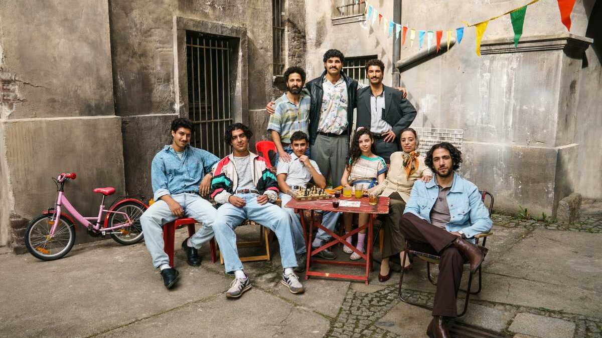The Hamady family gathered in a Berlin courtyard in 4 Blocks Zero