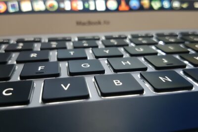 MacBook Air keyboard closeup — Iliescu Victor / Pexels