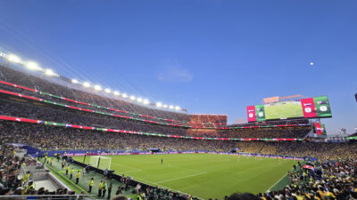 Un estadio durante un partido del Mundial 2026