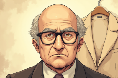 Comic-style AI illustration of Larry David