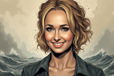 Comic-style AI illustration of Hayden Panettiere