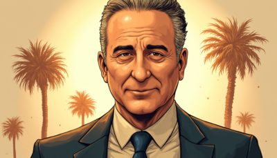 Comic-style AI illustration of Andy Garcia