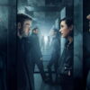 Joel Edgerton and Jennifer Connelly facing each other across the mirrored Box corridor in a still for Dark Matter season 2