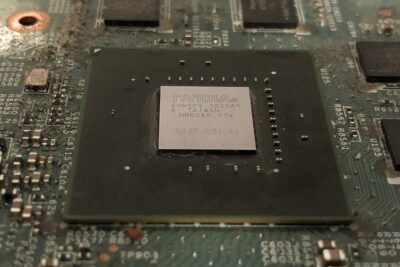 NVIDIA GPU chip on circuit board