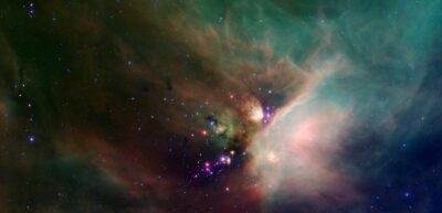 Young stars in the Rho Ophiuchi Cloud Complex, imaged by NASA's Spitzer Space Telescope — the star-forming region 450 light-years from Earth where Elias 2-24 b was discovered