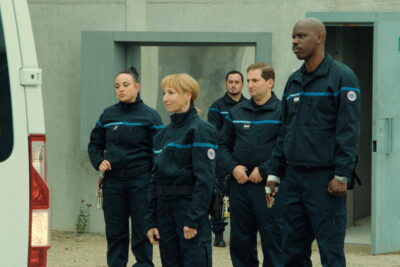 Cast of the French Disney+ prison comedy Minimum Security inside the Chénoise detention centre