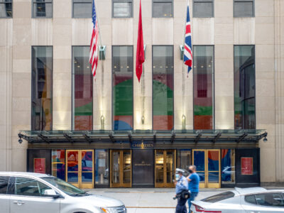 Christies New York auction house facade at 20 Rockefeller Plaza