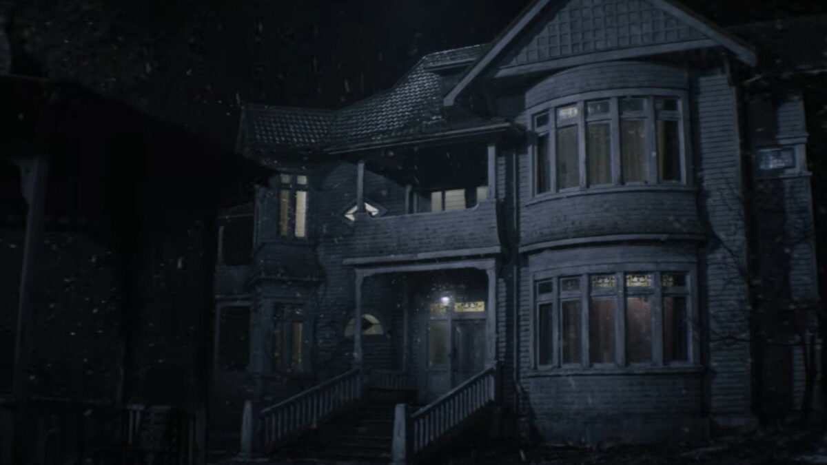 The secluded family house at night in a scene from Evil Dead Burn