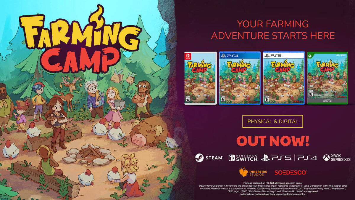 Farming Camp promotional artwork showing the Evertree Farming Camp setting