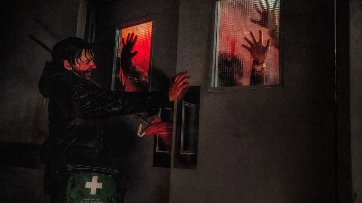 Austin Abrams as courier Bryan in Zach Cregger Resident Evil 2026