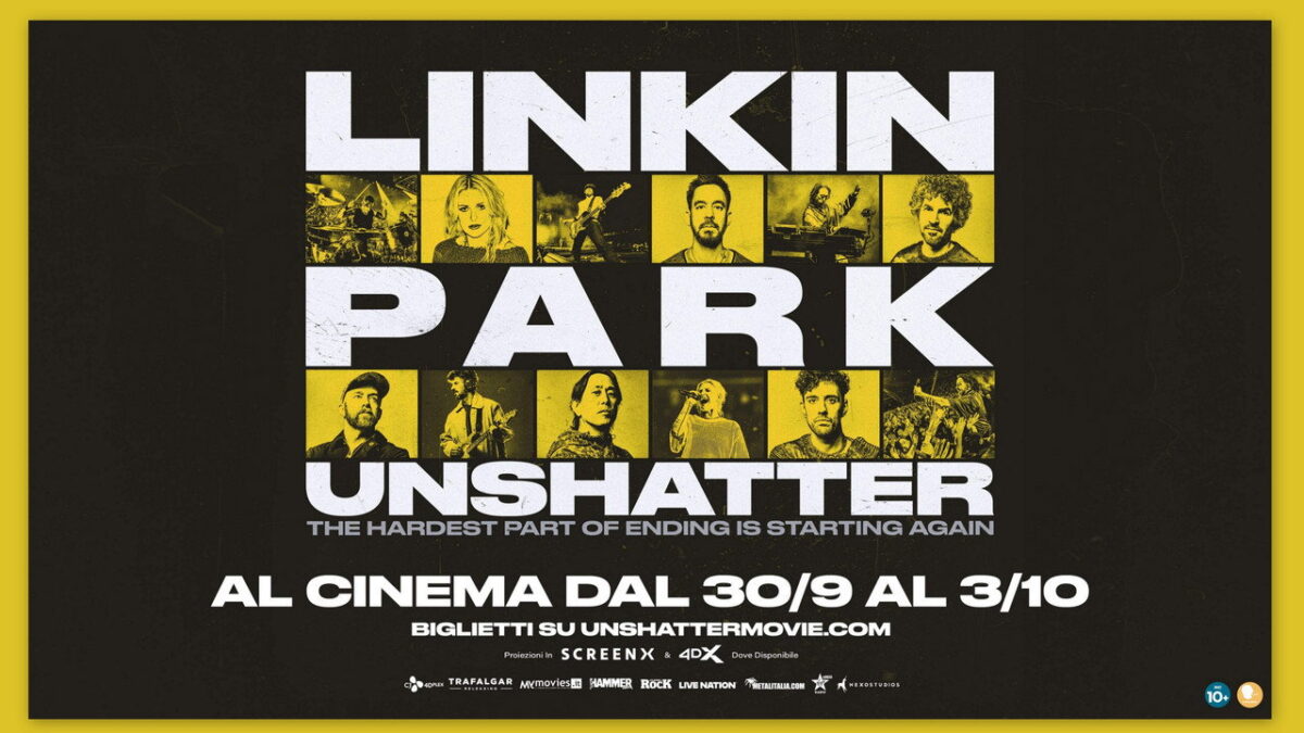Linkin Park perform during the comeback tour in the documentary Unshatter (2026)