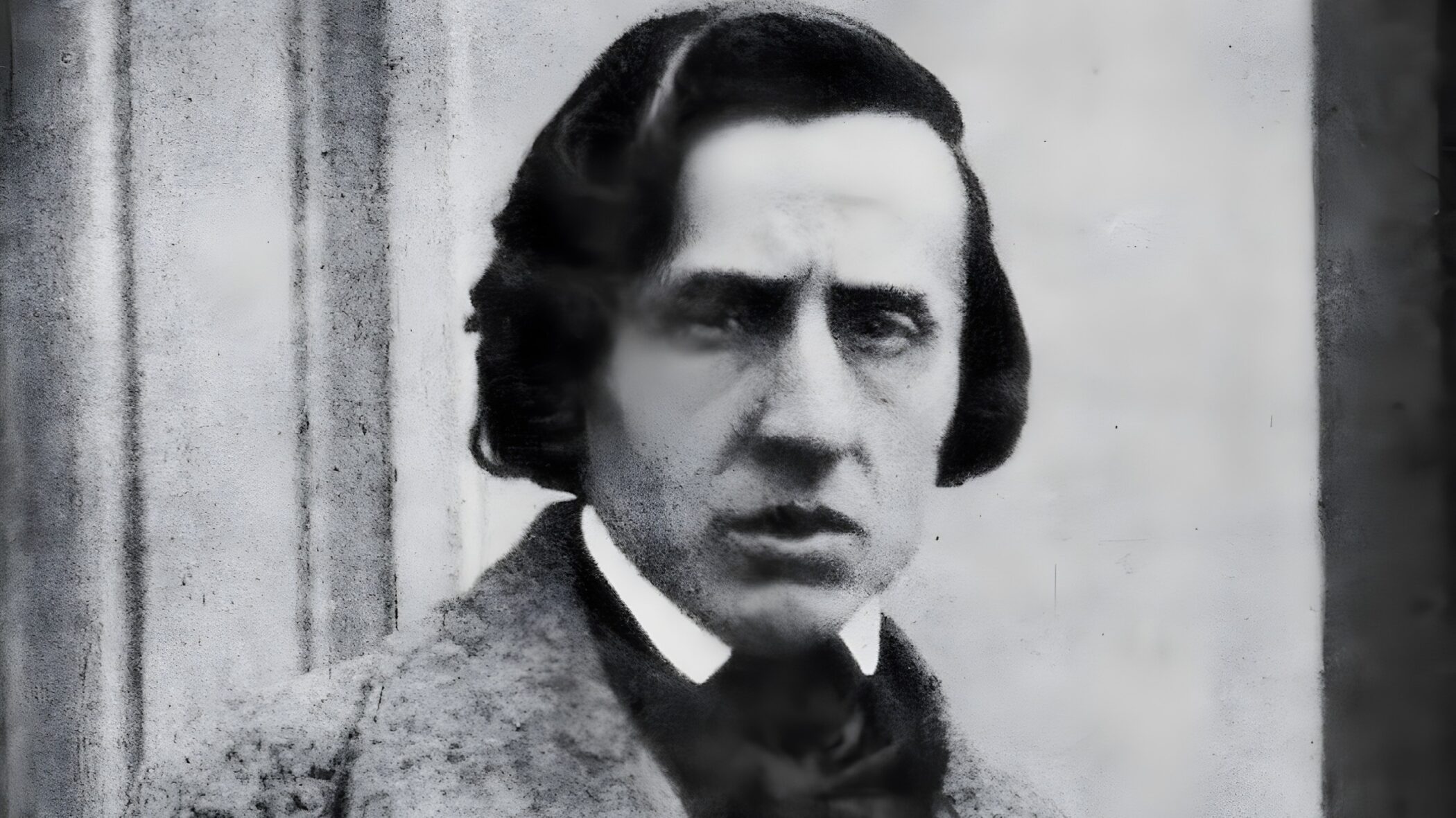 Frédéric Chopin in a daguerreotype by Louis-Auguste Bisson, 1849