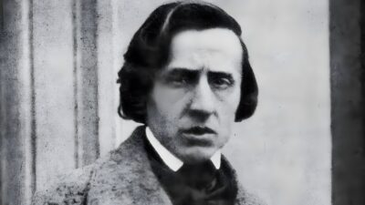 Frédéric Chopin in a daguerreotype by Louis-Auguste Bisson, 1849