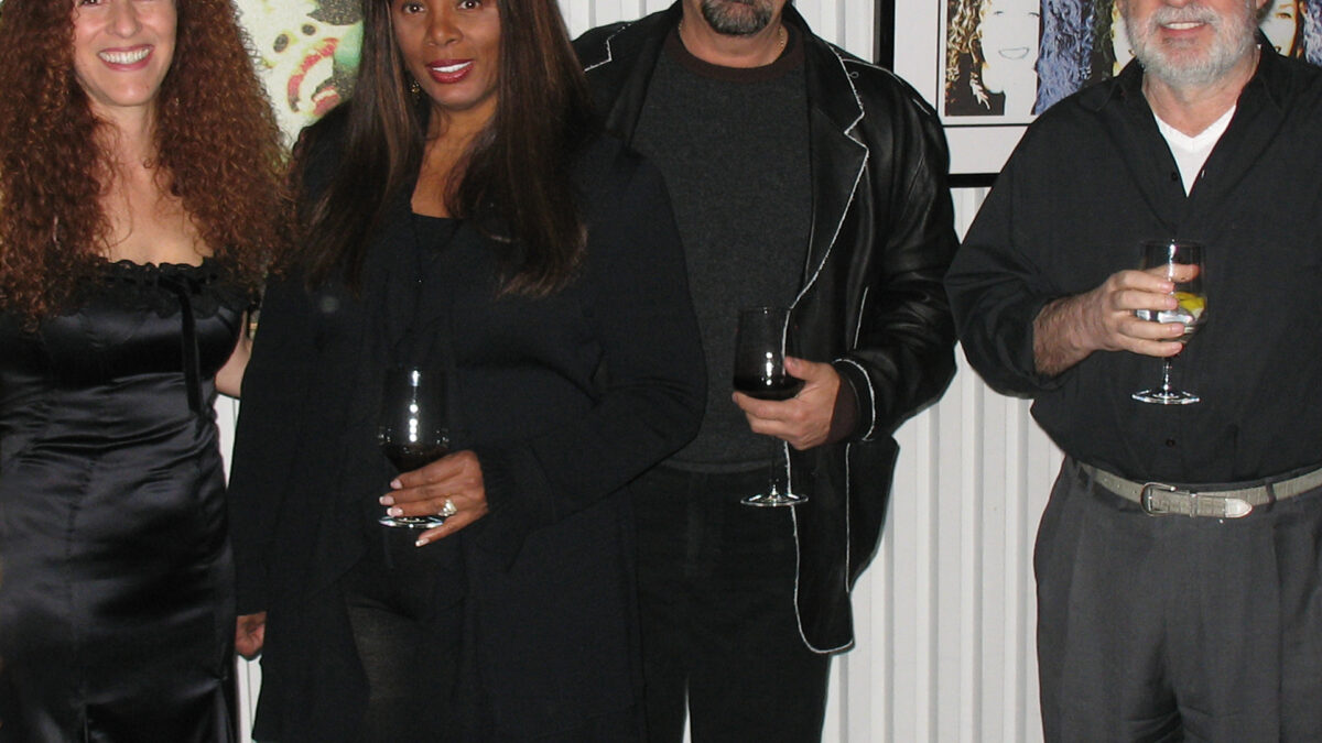 Donna Summer, Bruce Sudano and Giorgio Moroder at an event in Beverly Hills