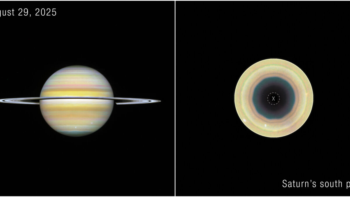 Saturno ocultó años una tormenta de diez lados en su polo sur — y sigue creciendo