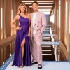 Hosts of Love is Blind: Netherlands in the show corridor