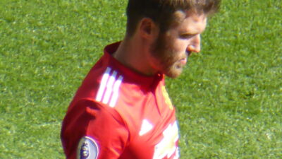 Michael Carrick in a Manchester United shirt at Old Trafford, May 2018