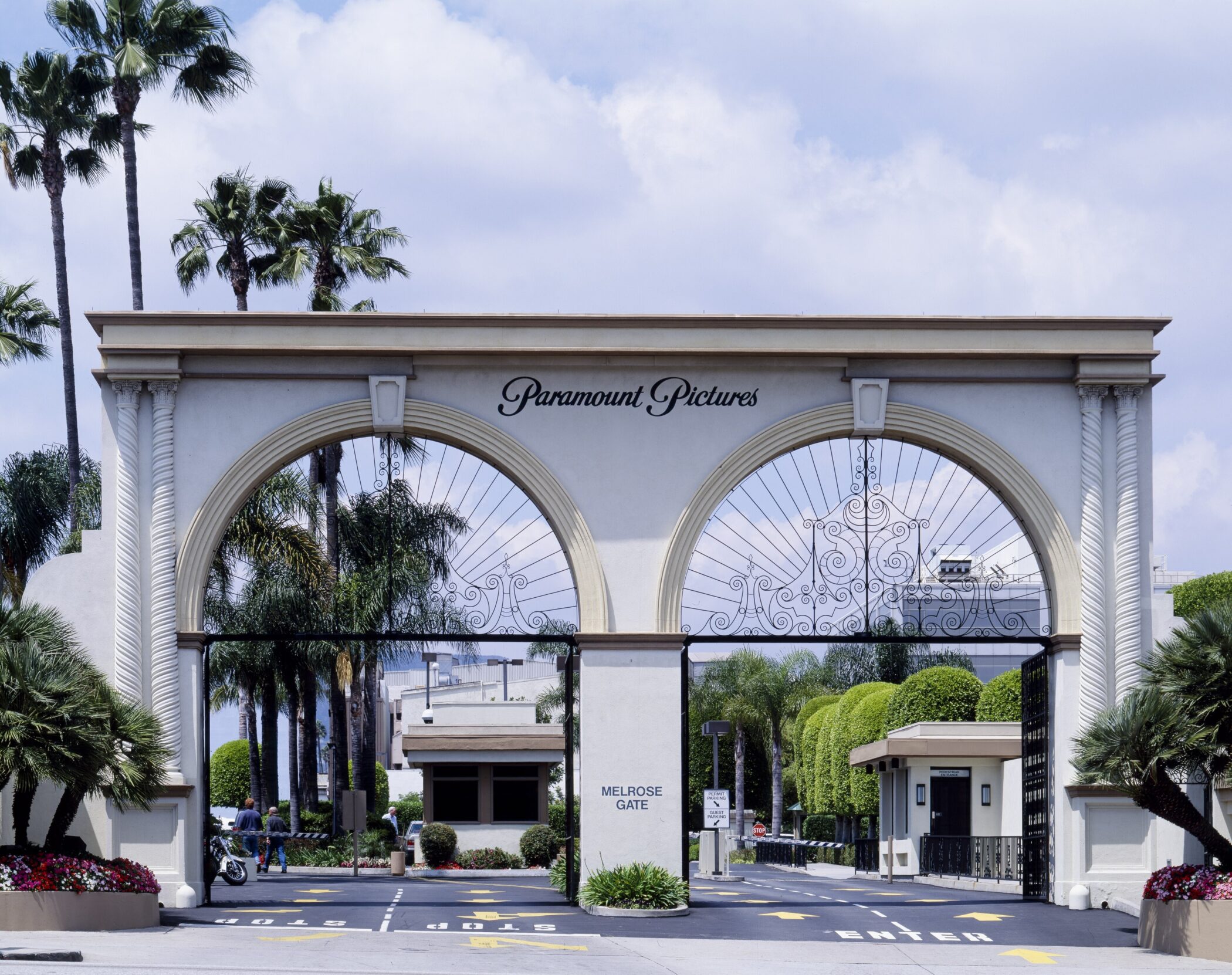 Paramount Pictures entrance gate in Hollywood