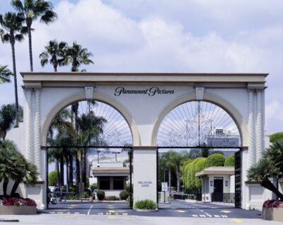 Paramount Pictures entrance gate in Hollywood