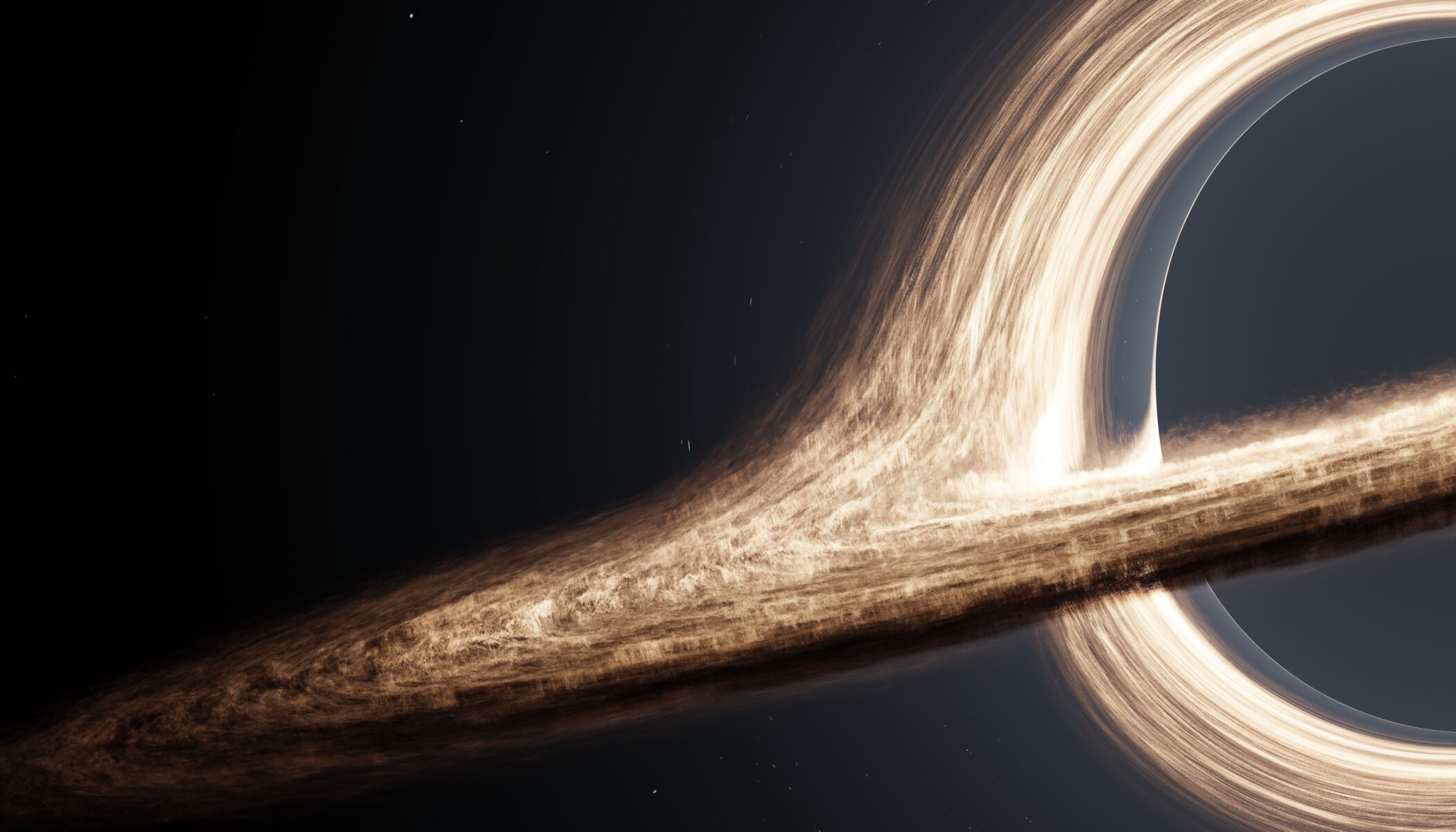 Artistic visualization of a black hole with accretion disc, illustrating the astrophysics of relativistic jet formation