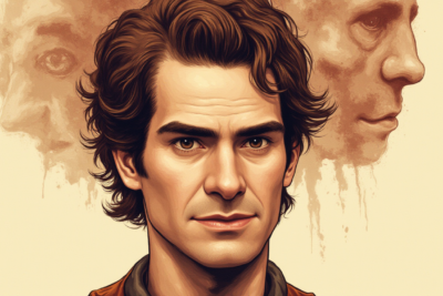 Comic-style AI illustration of Andrew Garfield