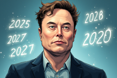 Comic-style AI illustration of Elon Musk