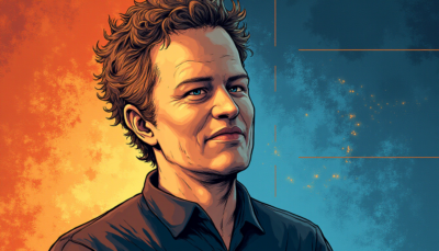 Comic-style AI illustration of Matthew Prince