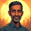 Comic-style AI illustration of Sundar Pichai