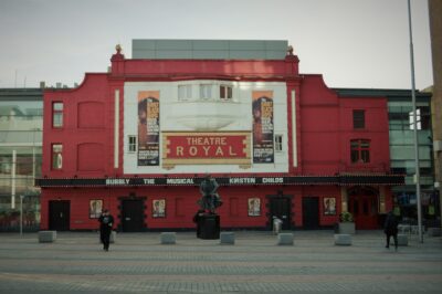 Exterior of Theatre Royal Stratford East, the iconic red Victorian theatre in East London E15