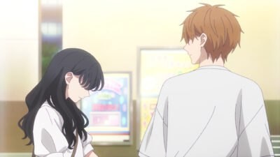 Koyuki and Minato standing by a vending machine in The Ramparts of Ice season 2