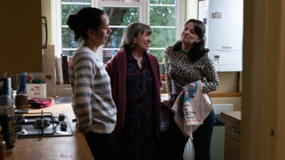 Kate O'Flynn's social worker visiting an elderly couple in Tender Loving Care