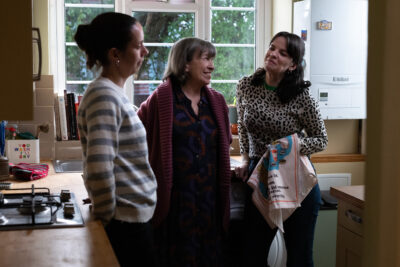 Kate O'Flynn's social worker visiting an elderly couple in Tender Loving Care