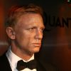 Daniel Craig’s James Bond wax figure at Madame Tussauds in London, in a dinner jacket and bow tie