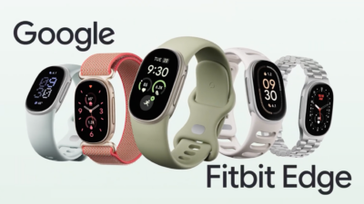 Google Fitbit Edge fitness trackers in five finishes and bands — Google