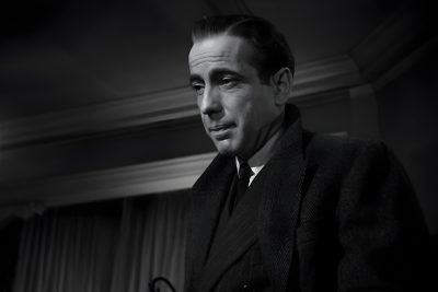 Humphrey Bogart as Sam Spade in a frame from the 1941 trailer for The Maltese Falcon
