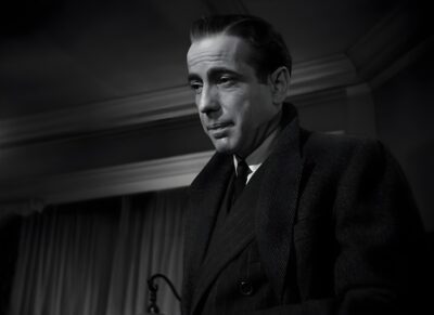 Humphrey Bogart as Sam Spade in a frame from the 1941 trailer for The Maltese Falcon