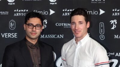 Director Angad Aulakh and actor Guy Kent on the HollyShorts Film Festival 2026 red carpet