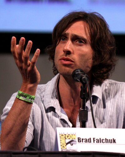 Brad Falchuk speaking at the Glee panel at San Diego Comic-Con in 2011