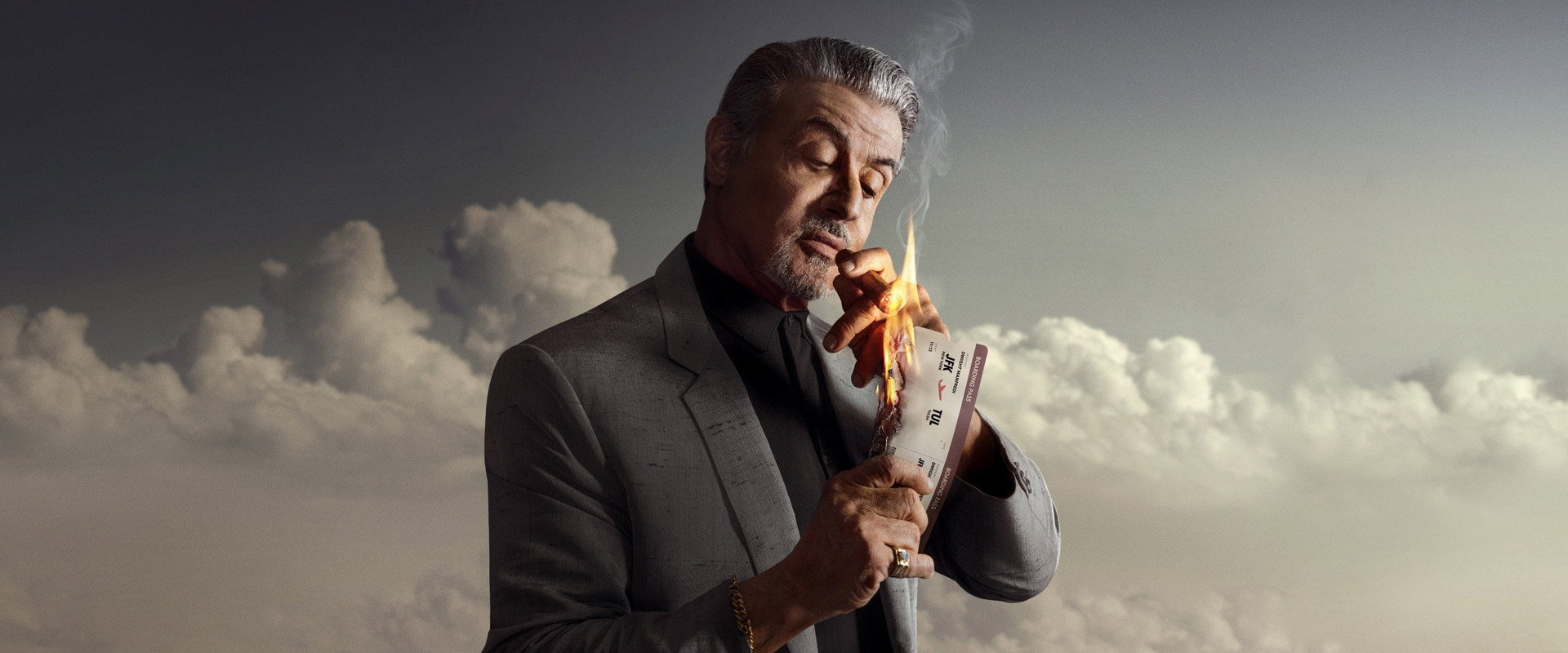Sylvester Stallone as Dwight Manfredi in key art for Tulsa King Season 4, now streaming on Paramount+