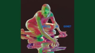 Single artwork for Where Is Gone? by Fontaines D.C. and ROSALÍA: an iridescent kneeling figure reaching into a reflective pool