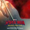 Official artwork for Michael Giacchino’s Spider-Man: Brand New Day soundtrack, showing Spider-Man’s masked face reflected in a skyscraper window