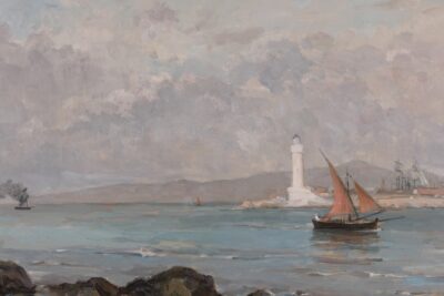 Bonhams Greek Sale in Paris: Maler Constantinos Parthenis gibt Gabriel eine Lyra statt einer Lilie