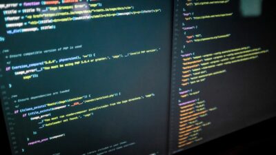 PHP source code on a computer monitor — rawpixel