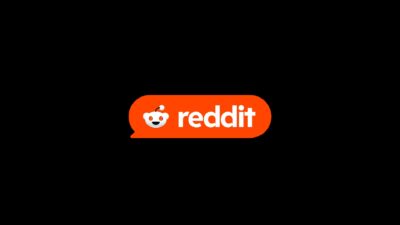 Reddit logo on a black background — Reddit