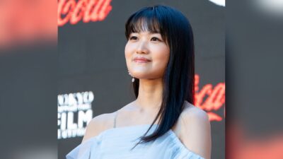 Saori Hayami on the red carpet of the 36th Tokyo International Film Festival in October 2023, promoting Komada: A Whisky Family